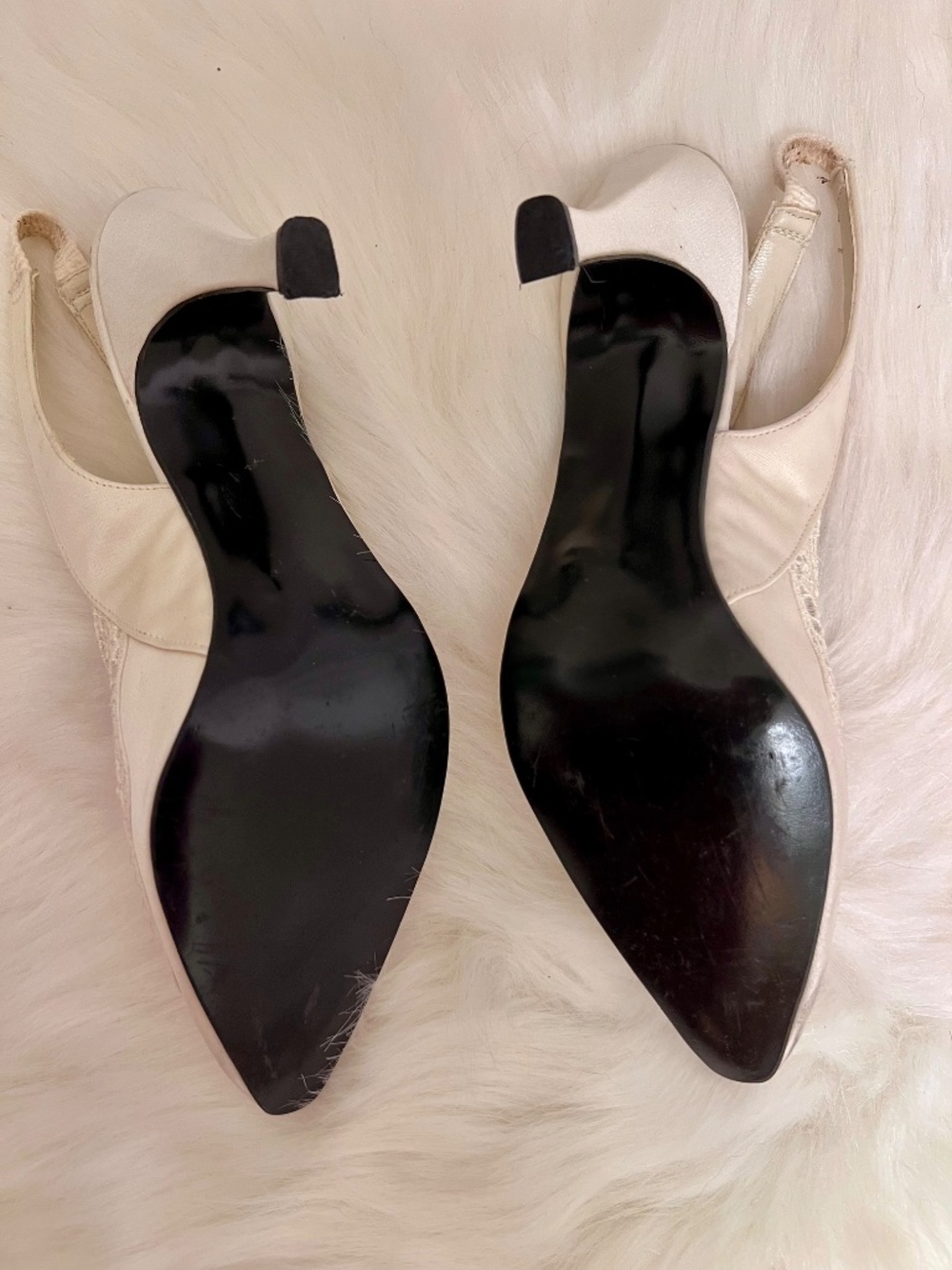 Vintage Bridal sling back shoes - Picture 6 of 6